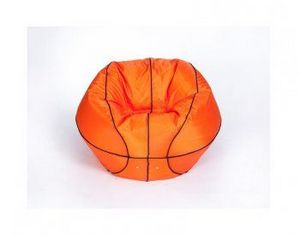 Кресло-мешок Баскетбольный мяч большой оранжево-черное в Лабытнанги - labytnangi.ok-mebel.com | фото 1