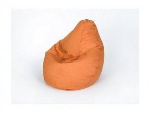 Кресло-мешок Груша велюр оранжевое малое в Лабытнанги - labytnangi.ok-mebel.com | фото 1