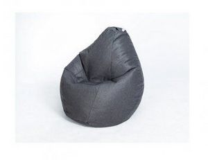 Кресло-мешок Груша велюр темно - серое малое в Лабытнанги - labytnangi.ok-mebel.com | фото 1