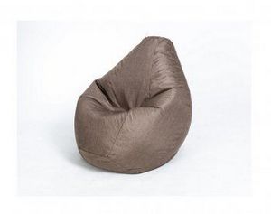 Кресло-мешок Груша велюр коричневое малое в Лабытнанги - labytnangi.ok-mebel.com | фото 1