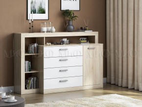 Ангара Комод (Белый глянец/Сонома) в Лабытнанги - labytnangi.ok-mebel.com | фото 2