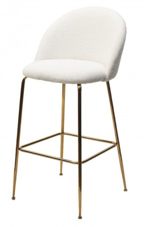 Барный стул GLADE NINI-01 Белый, teddy / золотой каркас М-City в Лабытнанги - labytnangi.ok-mebel.com | фото