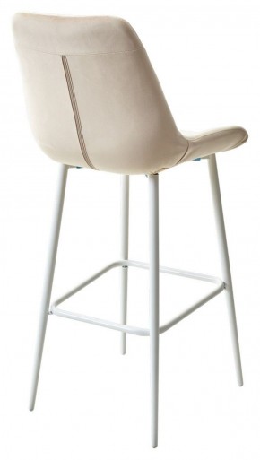 Барный стул ХОФМАН, цвет H-06 Бежевый, велюр / белый каркас М-City в Лабытнанги - labytnangi.ok-mebel.com | фото 4