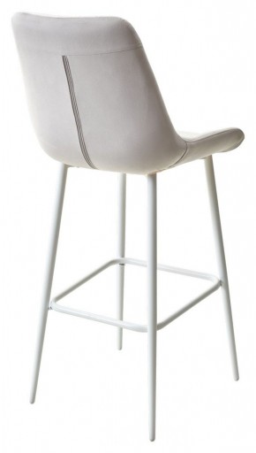 Барный стул ХОФМАН, цвет H-09 Светло-серый, велюр / белый каркас М-City в Лабытнанги - labytnangi.ok-mebel.com | фото 4
