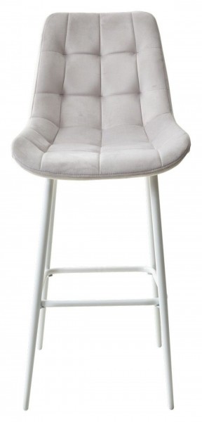 Барный стул ХОФМАН, цвет H-09 Светло-серый, велюр / белый каркас М-City в Лабытнанги - labytnangi.ok-mebel.com | фото 6