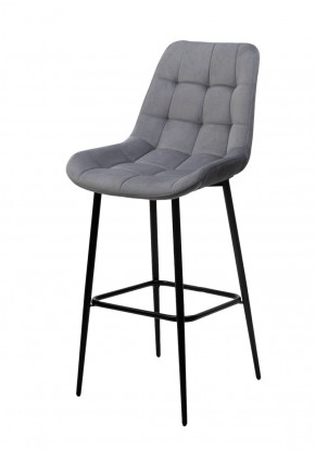 Барный стул ХОФМАН, цвет H-14 Серый, велюр / черный каркас М-City в Лабытнанги - labytnangi.ok-mebel.com | фото
