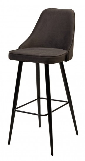 Барный стул NEPAL-BAR ГРАФИТ #14, велюр/ черный каркас (H=78cm) М-City в Лабытнанги - labytnangi.ok-mebel.com | фото