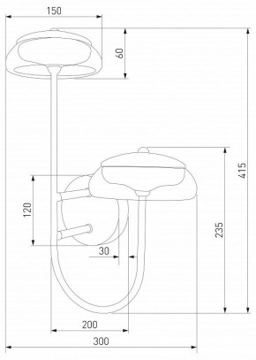 Бра Eurosvet Fungo 50388/2 LED черный в Лабытнанги - labytnangi.ok-mebel.com | фото 5