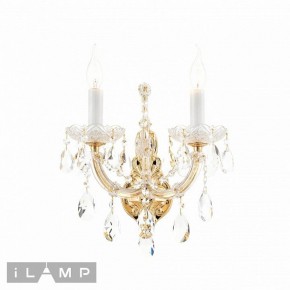 Бра iLamp Diamond W6071-2 GD+CL в Лабытнанги - labytnangi.ok-mebel.com | фото 2