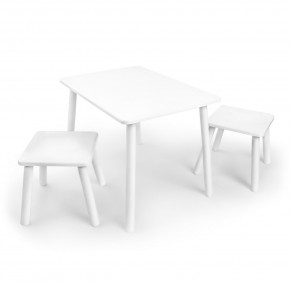 Детский комплект стол и два табурета Rolti Baby (белая столешница/белое сиденье/белые ножки) в Лабытнанги - labytnangi.ok-mebel.com | фото 1