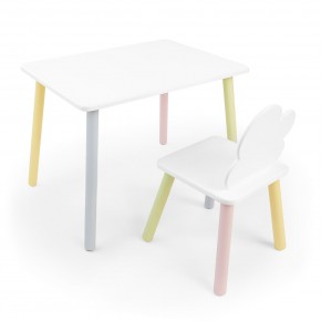 Детский комплект стол и стул «Облачко» Rolti Baby (белый/цветной, массив березы/мдф) в Лабытнанги - labytnangi.ok-mebel.com | фото