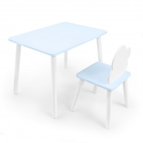 Детский комплект стол и стул «Облачко» Rolti Baby  (голубая столешница/голубое сиденье/белые ножки) в Лабытнанги - labytnangi.ok-mebel.com | фото