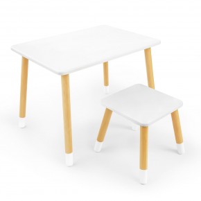 Детский комплект стол и табурет Rolti Baby (белая столешница/белое сиденье/береза ножки) в Лабытнанги - labytnangi.ok-mebel.com | фото