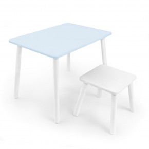 Детский комплект стол и табурет Rolti Baby (голубая столешница/белое сиденье/белые ножки) в Лабытнанги - labytnangi.ok-mebel.com | фото 1