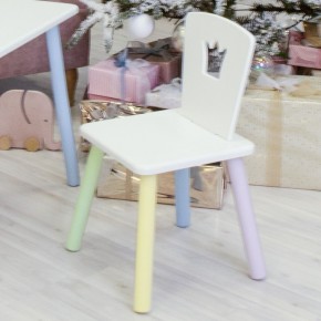 Детский стул Корона (Белый/Белый/Цветной) в Лабытнанги - labytnangi.ok-mebel.com | фото 1