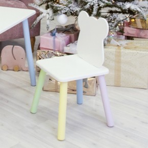 Детский стул Мишутка (Белый/Белый/Цветной) в Лабытнанги - labytnangi.ok-mebel.com | фото 1
