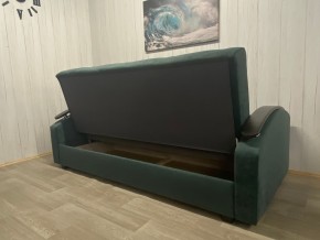 Диван Престиж-16 (НПБ+МДФ) велюр Sensey bottle green в Лабытнанги - labytnangi.ok-mebel.com | фото 2