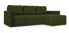 Диван угловой Алиса 3 Vital GREEN - Teos Dark Brown в Лабытнанги - labytnangi.ok-mebel.com | фото
