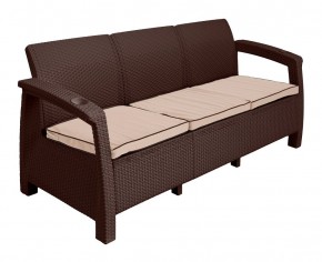 Диван Yalta Premium Sofa 3 Set (Ялта) шоколадный (+подушки под спину) в Лабытнанги - labytnangi.ok-mebel.com | фото 2