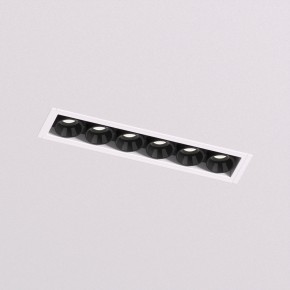 DK2531-WB Встраиваемый светильник SPACE со светодиодом под шпатлевку L126mm 220V 10W 38° 4000К IP20 белый/черный алюминий в Лабытнанги - labytnangi.ok-mebel.com | фото