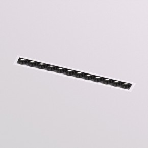 DK2532-WB Встраиваемый светильник SPACE со светодиодом под шпатлевку L240mm 220V 20W 38° 4000К IP20 белый/черный алюминий в Лабытнанги - labytnangi.ok-mebel.com | фото