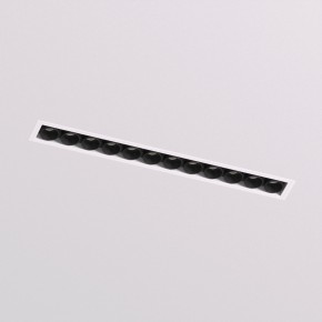 DK2532-WB Встраиваемый светильник SPACE со светодиодом под шпатлевку L240mm 220V 20W 38° 4000К IP20 белый/черный алюминий в Лабытнанги - labytnangi.ok-mebel.com | фото 2