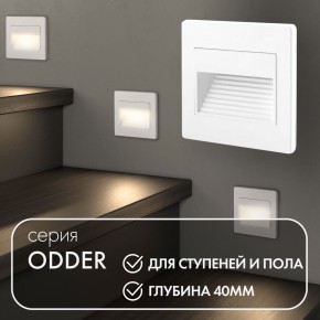 DK3050-WH Светильник встраиваемый в стену, IP 20, LED 3000, 1 Вт, белый, пластик в Лабытнанги - labytnangi.ok-mebel.com | фото 5