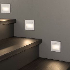 DK3050-WH Светильник встраиваемый в стену, IP 20, LED 3000, 1 Вт, белый, пластик в Лабытнанги - labytnangi.ok-mebel.com | фото 6