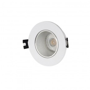 DK3061-WH+CH Встраиваемый светильник, IP 20, 10 Вт, GU5.3, LED, белый/хром, пластик в Лабытнанги - labytnangi.ok-mebel.com | фото