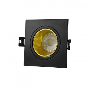 DK3071-BK+YE Встраиваемый светильник, IP 20, 10 Вт, GU5.3, LED, черный/желтый, пластик в Лабытнанги - labytnangi.ok-mebel.com | фото 1