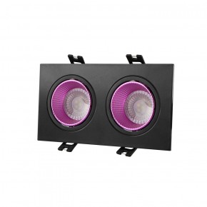 DK3072-BK+PI Встраиваемый светильник, IP 20, 10 Вт, GU5.3, LED, черный/розовый, пластик в Лабытнанги - labytnangi.ok-mebel.com | фото