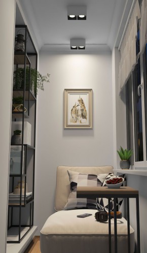 DK3085-WB+WH Светильник накладной IP 20, 10 Вт, GU5.3, LED, бело-черный/белый, пластик в Лабытнанги - labytnangi.ok-mebel.com | фото 2