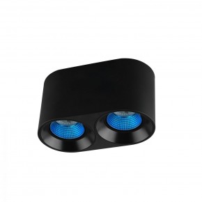 DK3096-BK+CY Светильник накладной IP 20, 10 Вт, GU5.3, LED, черный/голубой, пластик в Лабытнанги - labytnangi.ok-mebel.com | фото