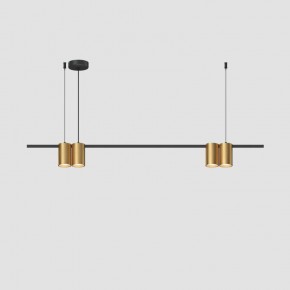 DK4061-BK+SG Подвесной светильник ORBIT, IP20, 4xGU10 LED до 15 Вт, черный + сатинированное золото, алюминий в Лабытнанги - labytnangi.ok-mebel.com | фото