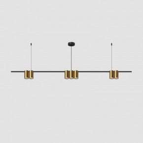 DK4063-BK+SG Подвесной светильник ORBIT, IP20, 7xGU10 LED до 15 Вт, черный + сатинированное золото, алюминий в Лабытнанги - labytnangi.ok-mebel.com | фото 2