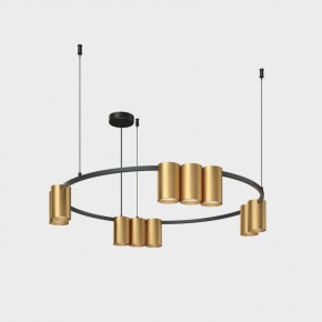 DK4065-BK+SG Подвесной светильник ORBIT , IP20, 10xGU10 LED до 15 Вт, черный + сатинированное золото, алюминий в Лабытнанги - labytnangi.ok-mebel.com | фото 2