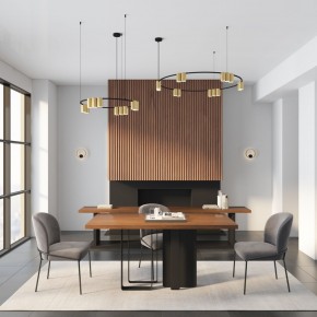 DK4065-BK+SG Подвесной светильник ORBIT , IP20, 10xGU10 LED до 15 Вт, черный + сатинированное золото, алюминий в Лабытнанги - labytnangi.ok-mebel.com | фото 4