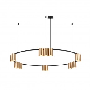 DK4067-BK+SG Подвесной светильник ORBIT, IP20, 15xGU10 LED, до 15 Вт, черный + сатинированное золото, алюминий в Лабытнанги - labytnangi.ok-mebel.com | фото 3