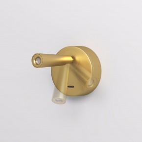 DK5072-SB Бра SHINE WALL со светодиодом, D104*H68, IP20, 3000К, 3W, RA?90, сатинированная латунь, алюминий в Лабытнанги - labytnangi.ok-mebel.com | фото 3