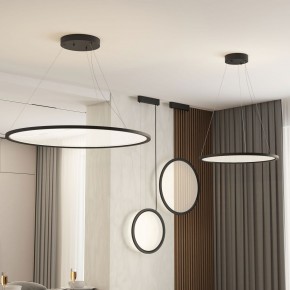 DK6604-BK Подвесной вертикальный светильник Veil со светодиодом H1500 d450 220V 36W 3000-6000K IP20 черный алюминий в Лабытнанги - labytnangi.ok-mebel.com | фото 4