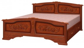 ЕЛЕНА Кровать из массива 1400 с 2-мя ящиками  в Лабытнанги - labytnangi.ok-mebel.com | фото 3