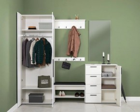 ЭЙР прихожая (модульная) Белый Шагрень в Лабытнанги - labytnangi.ok-mebel.com | фото 2