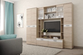 Гостиная Белла (Дуб Сонома/Белый глянец) в Лабытнанги - labytnangi.ok-mebel.com | фото