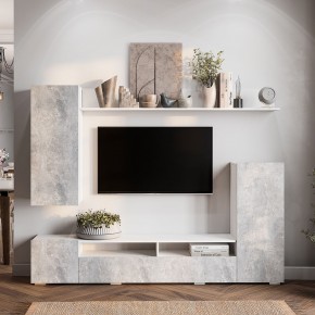 Гостиная Диаманд (белый/цемент светлый) в Лабытнанги - labytnangi.ok-mebel.com | фото