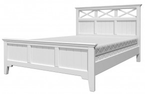 ГРАЦИЯ-5 Кровать из массива 1400 (Белый Античный/Белый) в Лабытнанги - labytnangi.ok-mebel.com | фото