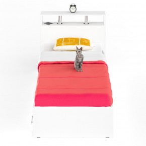 Камелия Кровать с ящиками 0900, цвет белый, ШхГхВ 93,5х217х78,2 см., сп.м. 900х2000 мм., без матраса, основание есть в Лабытнанги - labytnangi.ok-mebel.com | фото 3