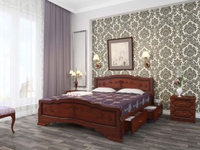 КАРИНА-6 Кровать из массива  (Орех) с 2-мя ящиками в Лабытнанги - labytnangi.ok-mebel.com | фото