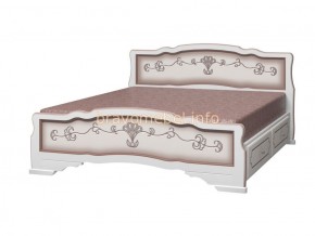 КАРИНА-6 Кровать из массива 1800 (Дуб молочный) с 2-мя ящиками в Лабытнанги - labytnangi.ok-mebel.com | фото