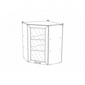 КГ "Агава" ВВУС550 Шкаф навесной угловой h 900 Лиственница темная в Лабытнанги - labytnangi.ok-mebel.com | фото