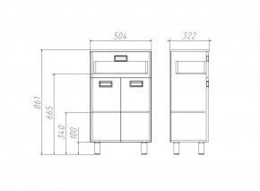 Комод 50 Cube с 1 ящиком Домино (DC5015K) в Лабытнанги - labytnangi.ok-mebel.com | фото 3